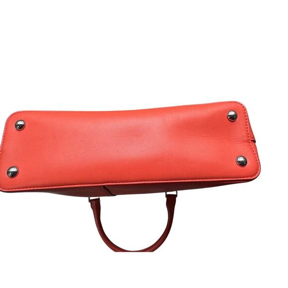 Vera Bradley VEGAN Leather Orange/Coral Satchel Exterior Pocket & FREE GIFT 🎁 - Picture 8 of 12